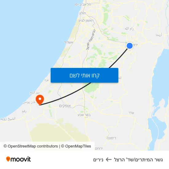 מפת גשר המיתרים/שד' הרצל לנירים