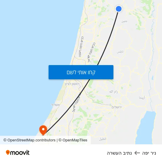 מפת ניר יפה לנתיב העשרה