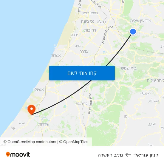 מפת קניון עזריאלי לנתיב העשרה