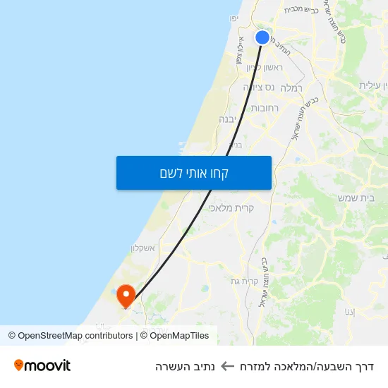 מפת דרך השבעה/המלאכה למזרח לנתיב העשרה