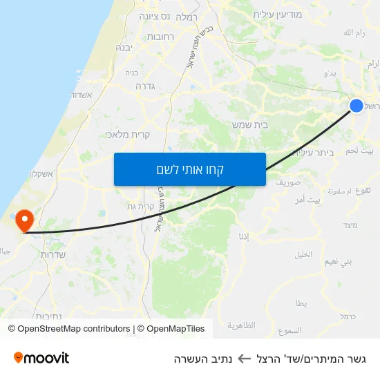מפת גשר המיתרים/שד' הרצל לנתיב העשרה