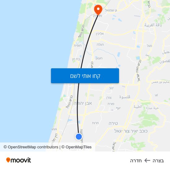 מפת בצרה לחדרה