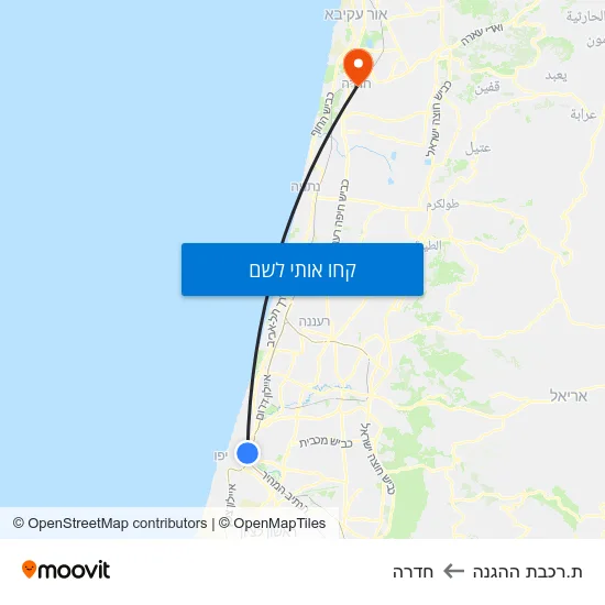 מפת ת.רכבת ההגנה לחדרה