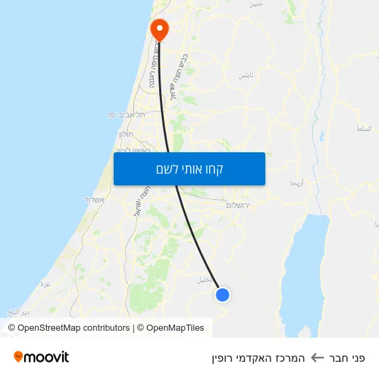מפת פני חבר להמרכז האקדמי רופין