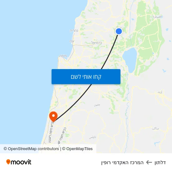 מפת דלתון להמרכז האקדמי רופין