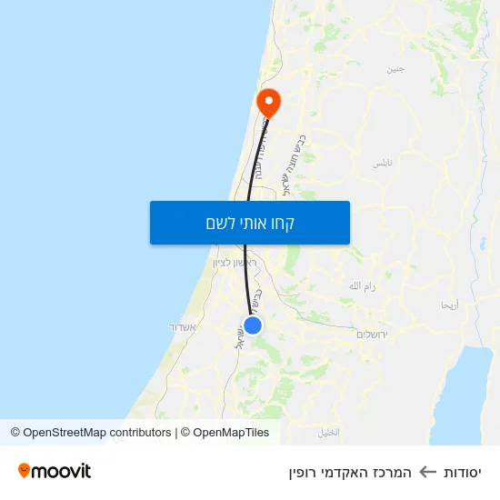 מפת יסודות להמרכז האקדמי רופין