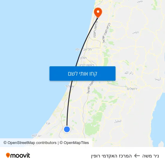 מפת ניר משה להמרכז האקדמי רופין
