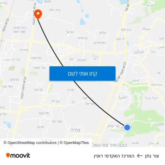מפת צור נתן להמרכז האקדמי רופין