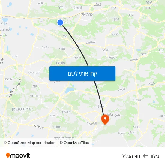 מפת גילון לנוף הגליל