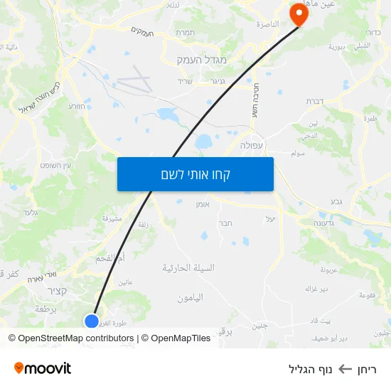 מפת ריחן לנוף הגליל