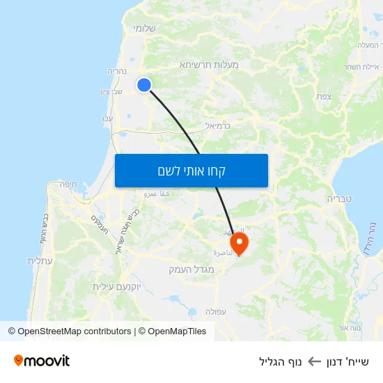 מפת שייח' דנון לנוף הגליל