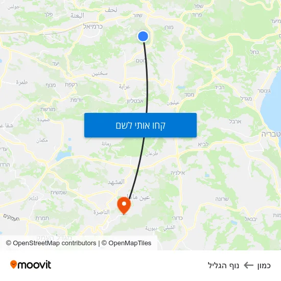 מפת כמון לנוף הגליל