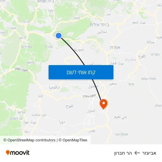 מפת אביעזר להר חברון
