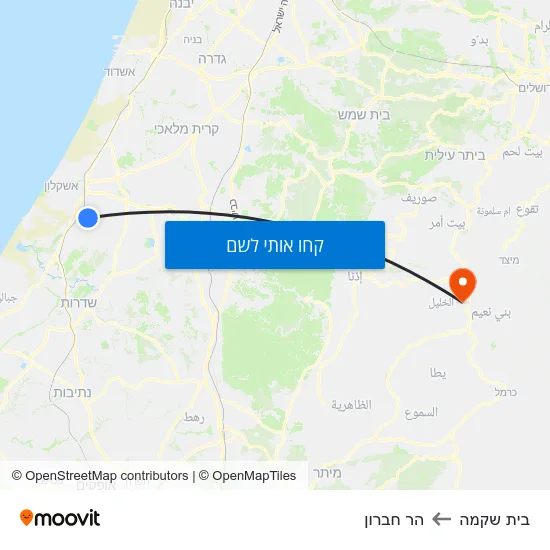 מפת בית שקמה להר חברון