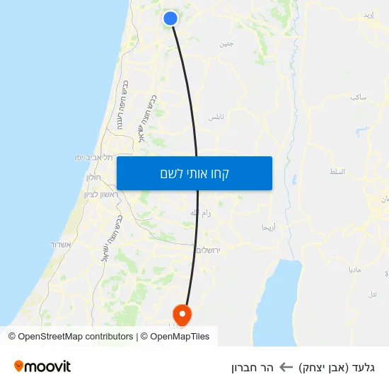 מפת גלעד (אבן יצחק) להר חברון