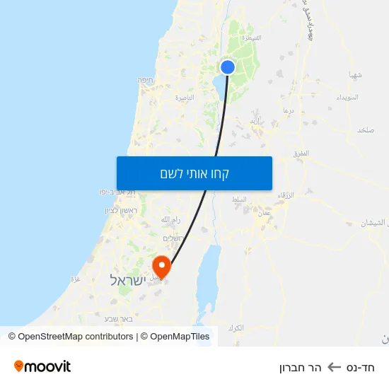 מפת חד-נס להר חברון