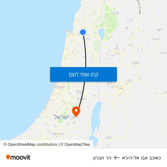 מפת כאוכב אבו אל-היג'א להר חברון