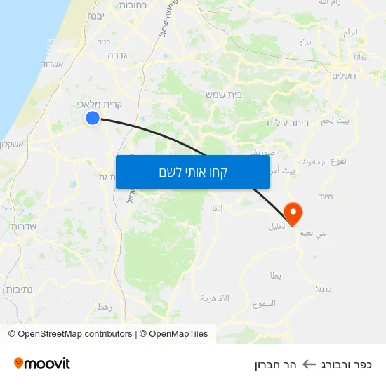 מפת כפר ורבורג להר חברון