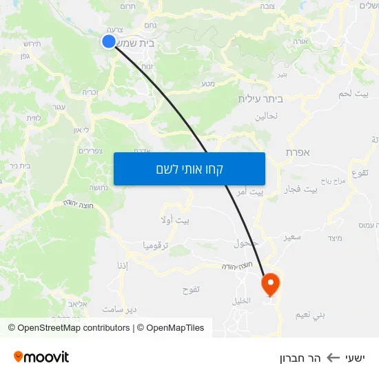 מפת ישעי להר חברון