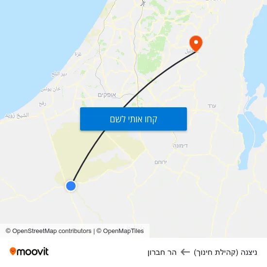 מפת ניצנה (קהילת חינוך) להר חברון