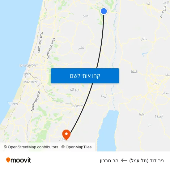 מפת ניר דוד (תל עמל) להר חברון