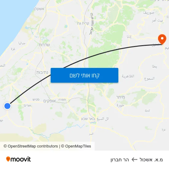מפת מ.א. אשכול להר חברון