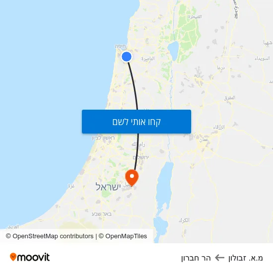 מפת מ.א. זבולון להר חברון