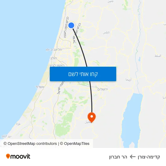 מפת קדימה-צורן להר חברון
