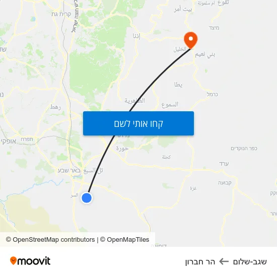 מפת שגב-שלום להר חברון