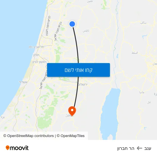 מפת ענב להר חברון