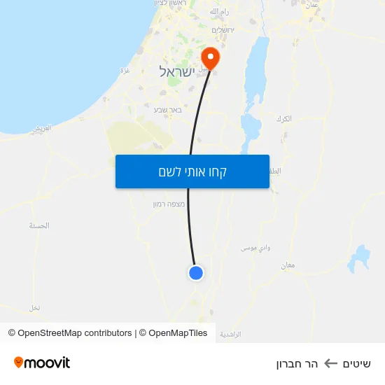 מפת שיטים להר חברון
