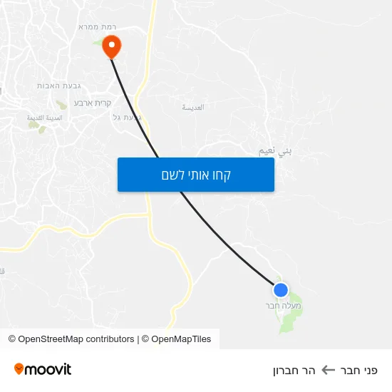 מפת פני חבר להר חברון