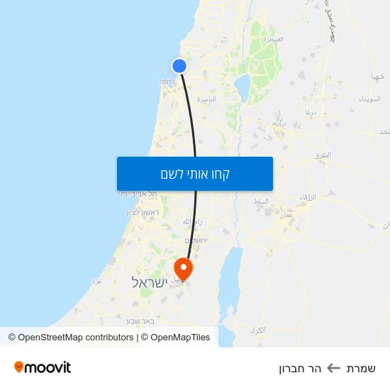 מפת שמרת להר חברון