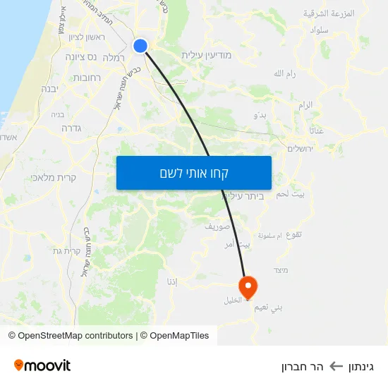 מפת גינתון להר חברון