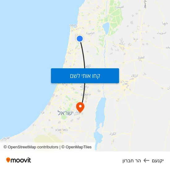 מפת יקנעם להר חברון