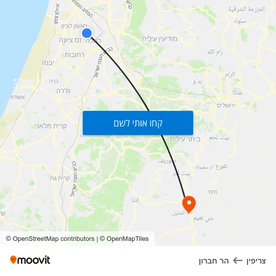 מפת צריפין להר חברון