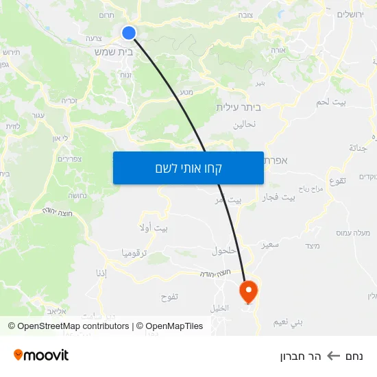 מפת נחם להר חברון