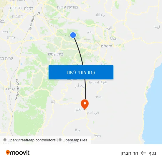 מפת נטף להר חברון