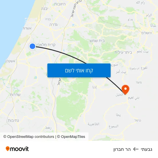 מפת גבעתי להר חברון