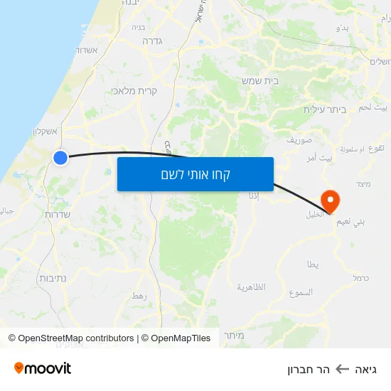 מפת גיאה להר חברון