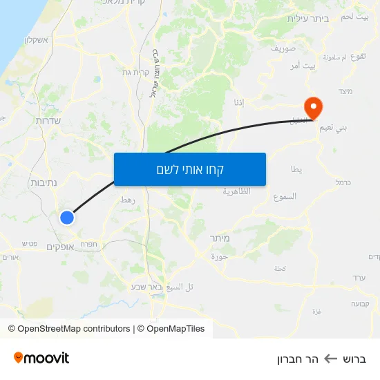 מפת ברוש להר חברון
