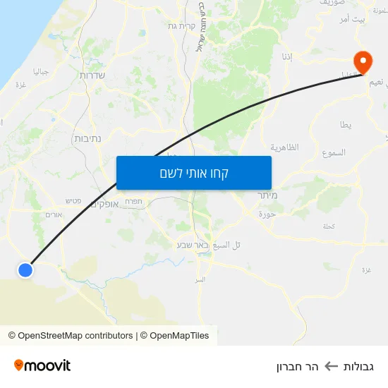 מפת גבולות להר חברון