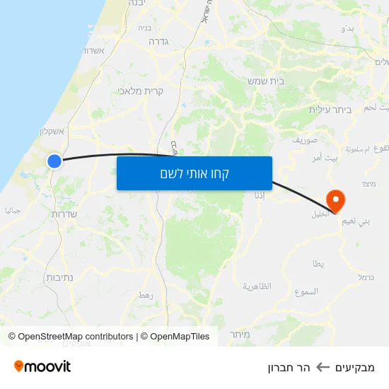 מפת מבקיעים להר חברון