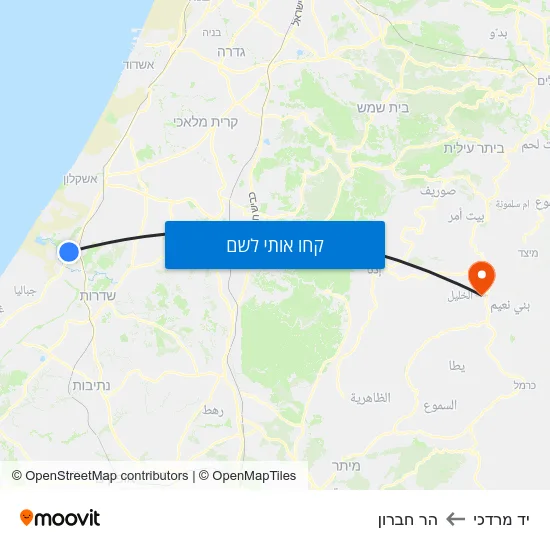 מפת יד מרדכי להר חברון