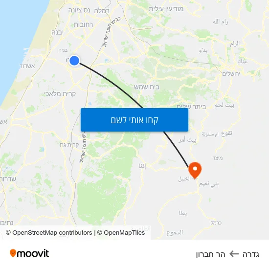 מפת גדרה להר חברון