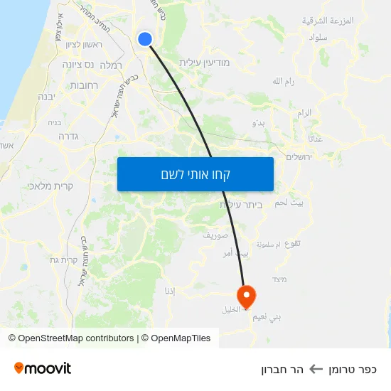 מפת כפר טרומן להר חברון