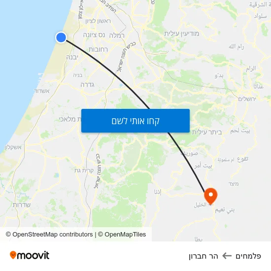 מפת פלמחים להר חברון
