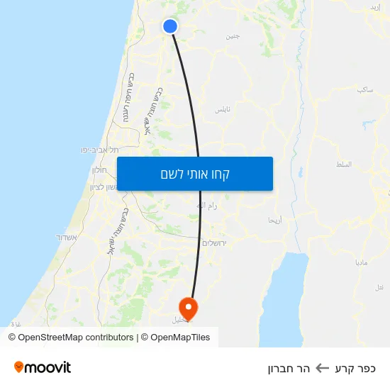 מפת כפר קרע להר חברון