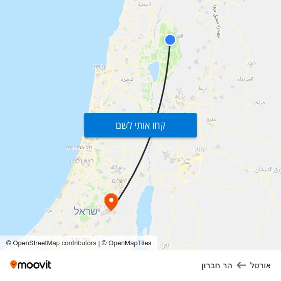מפת אורטל להר חברון