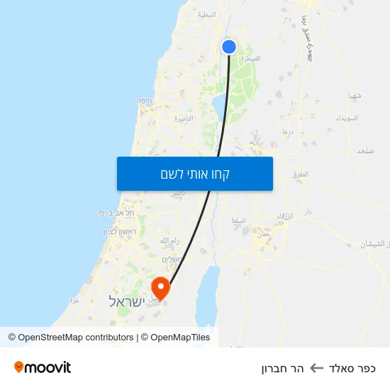 מפת כפר סאלד להר חברון